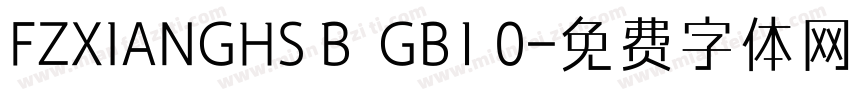 FZXIANGHS B  GB1 0字体转换